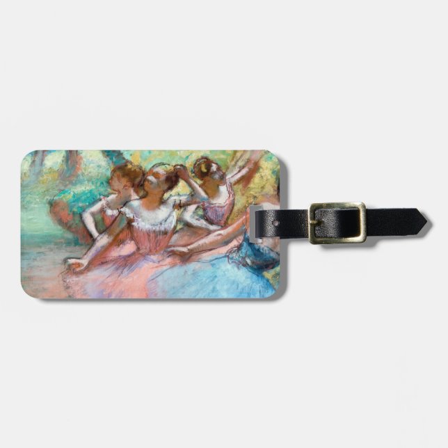 Étiquette À Bagage Edgar Degas - Quatre Ballerinas sur scène (Devant horizontal)