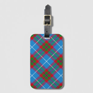 Étiquette À Bagage Édimbourg Ville Tartan Plaid Blue Red Purple Lugga