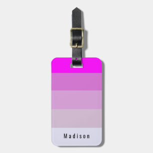 Étiquette À Bagage Editable Personnelle Magenta Orchid Violet Mauve H