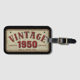 Étiquette À Bagage Édition limitée vintage 1950, toutes pièces d'orig