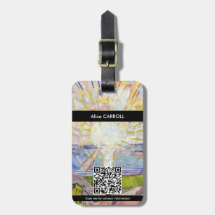 Étiquette À Bagage Edvard Munch - The Sun 1911 - QR Code
