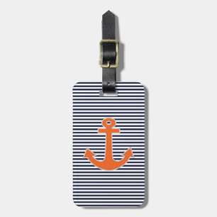 Étiquette À Bagage Effet de broderie original Ancre Capitaine Nautiqu