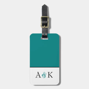 Étiquette À Bagage Élégance d'esperluète : Étiquette turquoise de