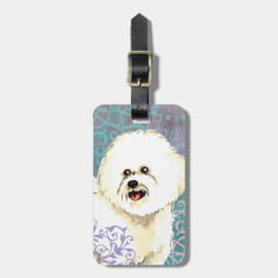 Étiquette À Bagage Élégant Bichon Frise