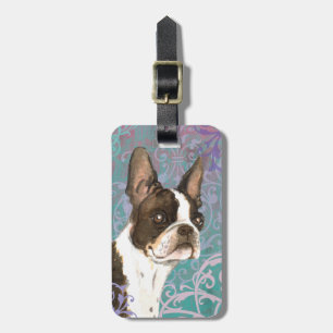 Étiquette À Bagage Élégant Boston Terrier