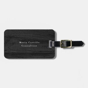 Étiquette À Bagage Élégant gris clair minimaliste moderne