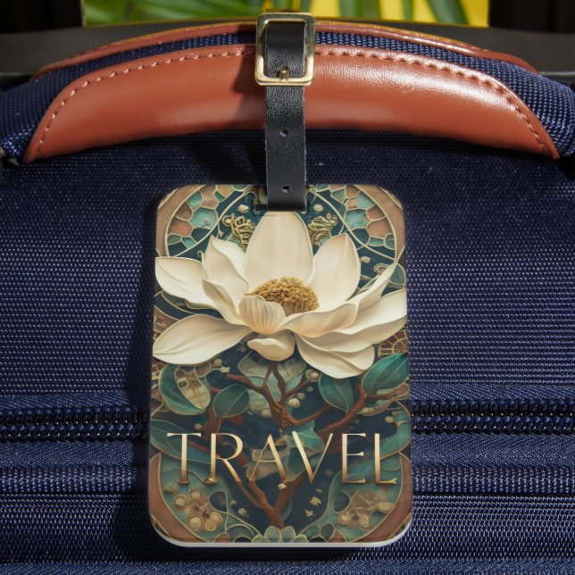 Étiquette À Bagage Elegant Lotus Flower  (Insitu Rectoal 2)