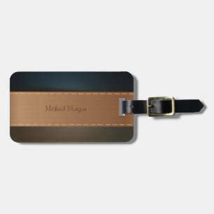 Étiquette À Bagage Élégant Luxe, Rétro, Rayé
