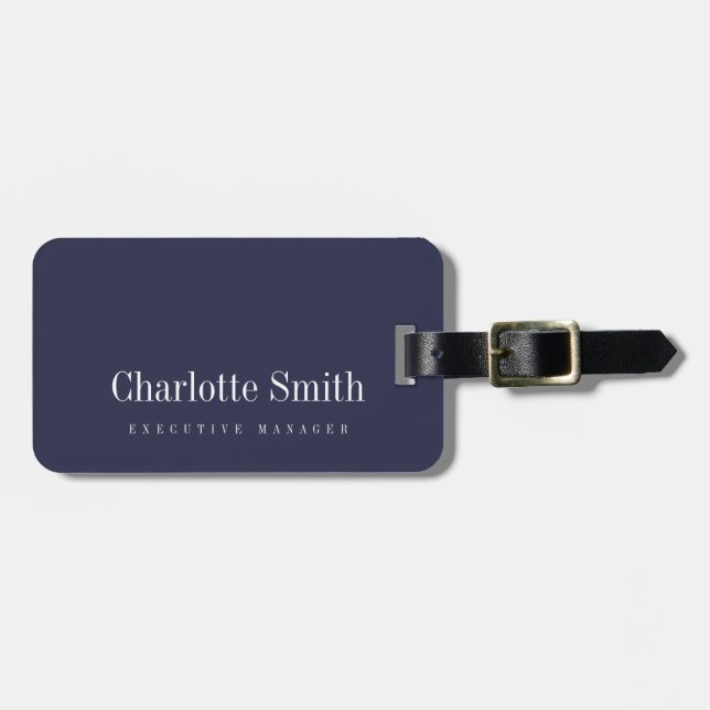 Étiquette À Bagage Élégant minimaliste professionnel classique (Devant horizontal)