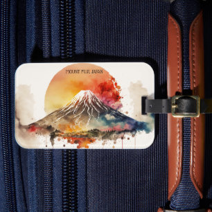 Étiquette À Bagage Élégant Mont Fuji Japon peinture
