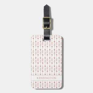 Étiquette À Bagage Élégant Rose Gold Foil Bohemian Tribal Flèches
