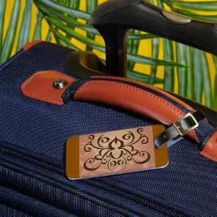 Étiquette À Bagage Élégant style de tatouage de torsion tribale