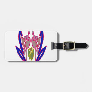 Étiquette À Bagage Elégante aquarelle Rose Imprimer