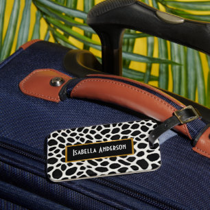 Étiquette À Bagage Elégante collection populaire de luxe Leopard blan