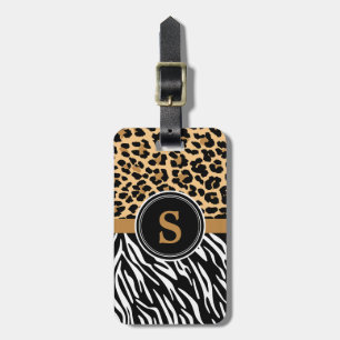 Étiquette À Bagage Élégante étiquette de bagages Leopard Zebra pour m