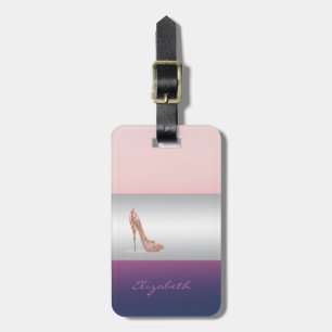 Étiquette À Bagage Élégante Moderne Féminine, Talon