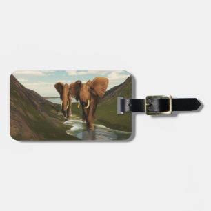 Étiquette À Bagage Eléphant