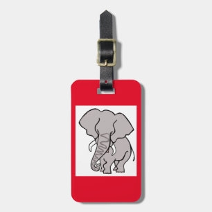 Étiquette À Bagage ELEPHANT africain - Animal en voie de disparition