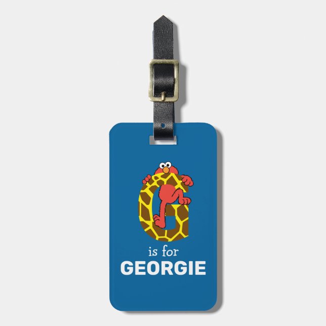 Étiquette À Bagage Elmo Alphabet | G Giraffe (Devant Vertical)