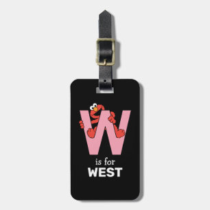 Étiquette À Bagage Elmo Alphabet W rose