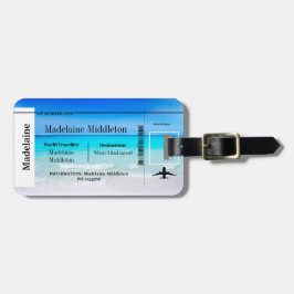 Étiquette À Bagage Embarquement Pass Mer Ocean Scene