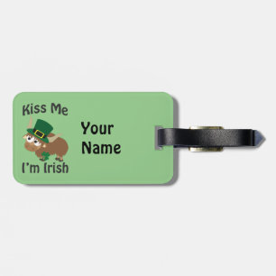Étiquette À Bagage Embrasse-moi Je suis Irlandais Yak
