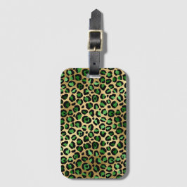 Étiquette À Bagage Emerald et Gold Safari Series Design 8