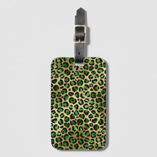 Étiquette À Bagage Emerald et Gold Safari Series Design 8