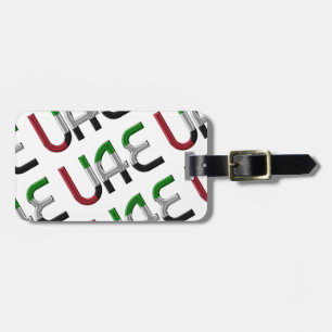 Étiquette À Bagage Émirats arabes unis Motif de la typographie du dra