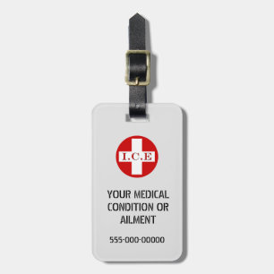 Étiquette À Bagage En cas d'urgence Coque   Personnaliser les informa