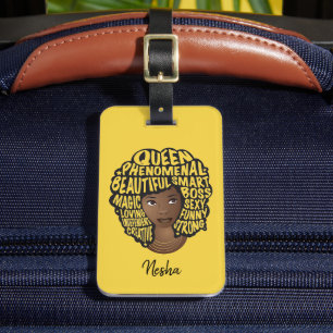Étiquette À Bagage Encourager les femmes noires, cheveux naturels j