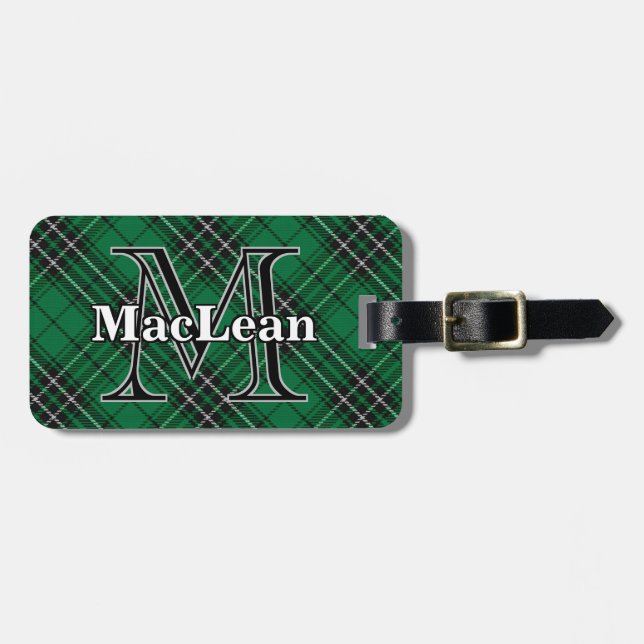 Étiquette À Bagage Epic Scotland Clan MacLean Chasse Tartan (Devant horizontal)