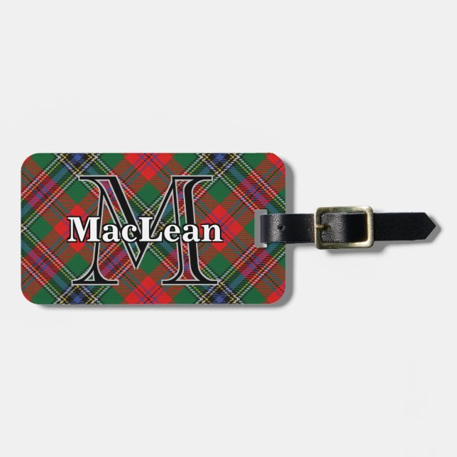 Étiquette À Bagage Epic Scotland Clan MacLean Tartan (Devant horizontal)