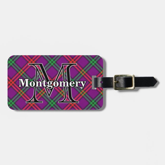 Étiquette À Bagage Epic Scotland Clan Montgomery Tartan (Devant horizontal)