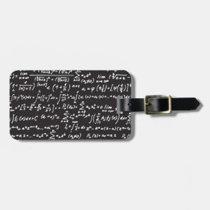 Étiquette À Bagage Équations de maths de tableau noir