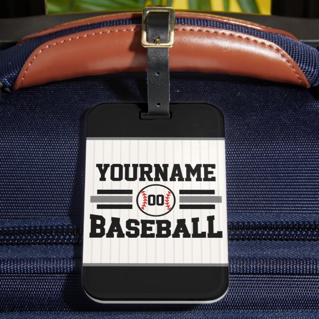 Étiquette À Bagage Équipe de joueurs de baseball rétro personnalisés  (Insitu Rectoal 2)