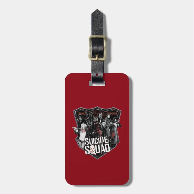 Étiquette À Bagage Équipe de suicide | Badge de groupe photo (Devant Vertical)