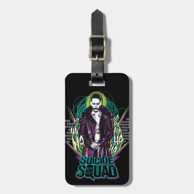 Étiquette À Bagage Équipe de suicide | Joker Retro Rock Graphic (Devant Vertical)