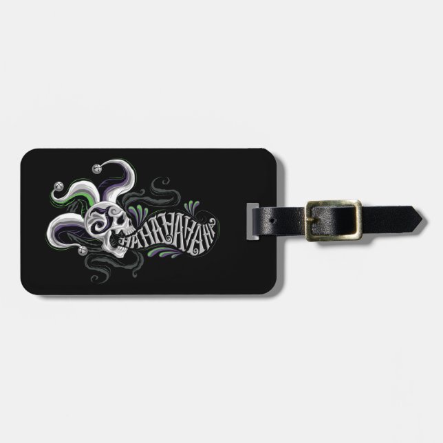 Étiquette À Bagage Équipe de suicide | Joker Skull - Haha (Devant horizontal)