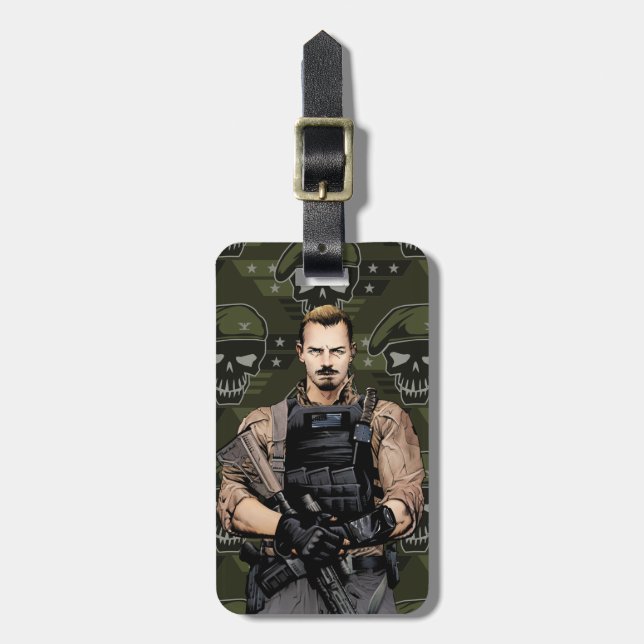 Étiquette À Bagage Équipe de suicide | Rick Drapeau Bande dessinée Ar (Devant Vertical)