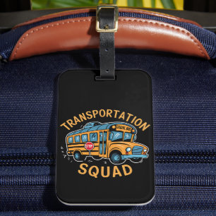 Étiquette À Bagage Équipe de transport des conducteurs d'autobus scol
