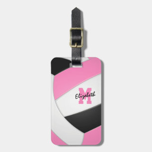 Étiquette À Bagage équipe de volley-ball féminine noire rose cadeaux