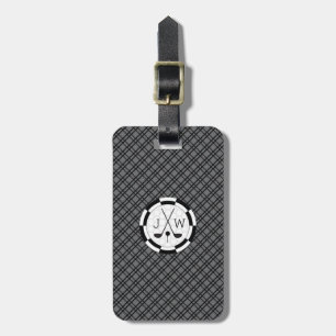 Étiquette À Bagage Équipement de golf moderne Motif et Monogramme