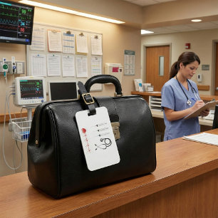 Étiquette À Bagage Équipement médical Battement de cœur Santé