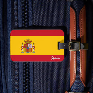 Étiquette À Bagage Espagne Balises de bagage, drapeau patriotique esp