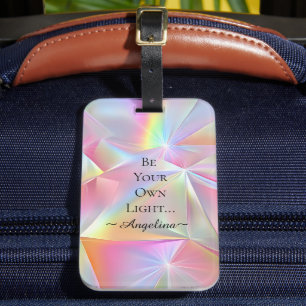 Étiquette À Bagage Esthétique holographique