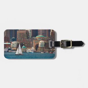Étiquette À Bagage États-Unis, Massachusetts. Skyline Waterfront 2 de