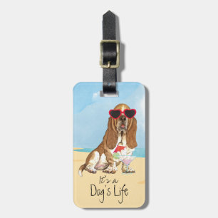 Étiquette À Bagage Été Basset Hound
