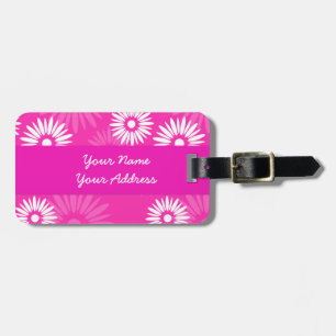 Étiquette À Bagage Été fleurs roses Bagage Tag