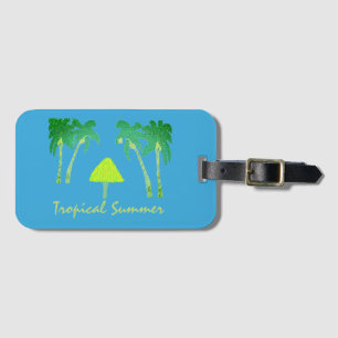 Étiquette À Bagage Été tropical